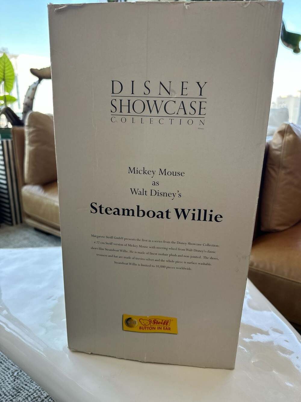 Steiff Disney Showcase Collection Steamboat Willie Mickey Mouse 22cm Limited Edi